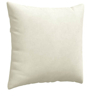 Μαξιλάρι Καναπέ 2 pcs Κρεμ 45 x 45 cm Υφασμάτινο Κορντουρά - Pakobazaar