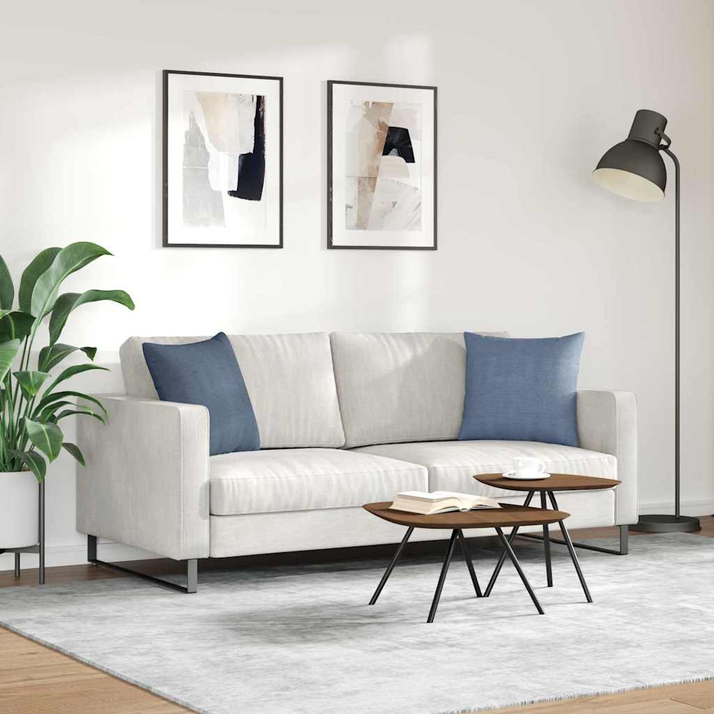 Μαξιλάρι Καναπέ 2 pcs Μπλε 45 x 45 cm Υφασμάτινο Κορντουρά