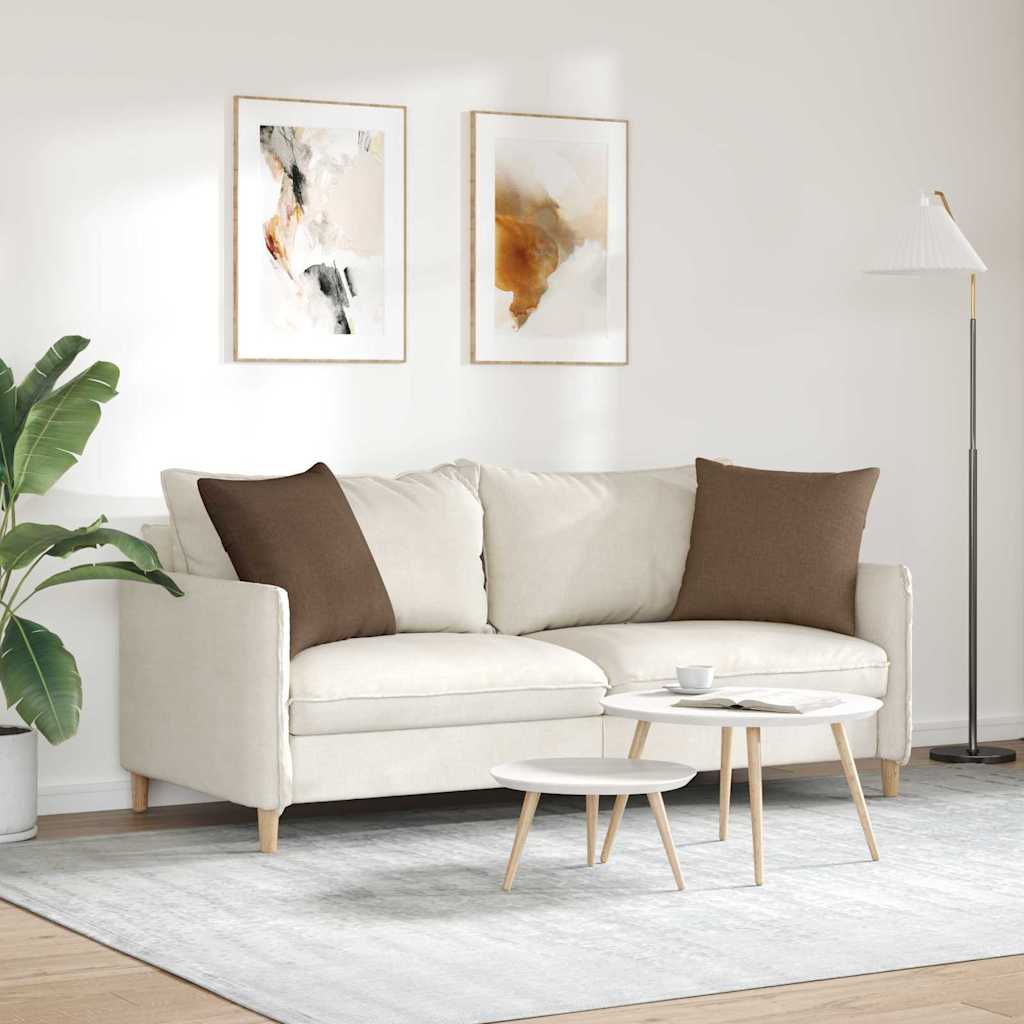 Μαξιλάρι Καναπέ 2 pcs Καφέ 50 x 50 cm ύφασμα