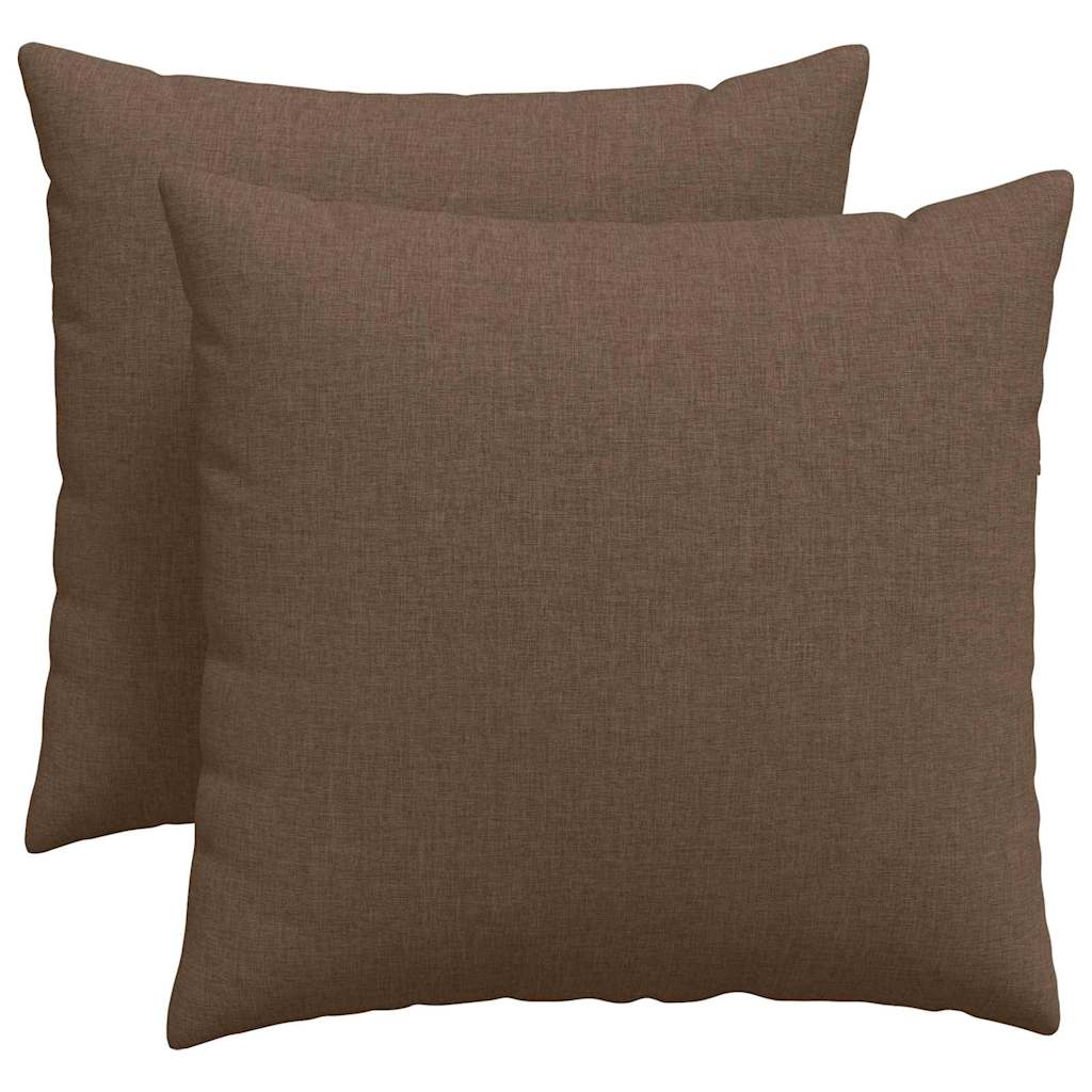 Μαξιλάρι Καναπέ 2 pcs Καφέ 50 x 50 cm ύφασμα
