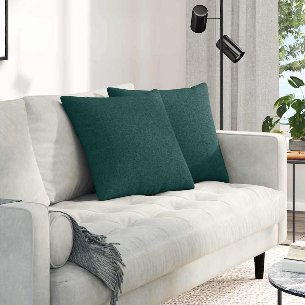 Μαξιλάρι Καναπέ 2 pcs Σκούρο Πράσινο 50 x 50 cm ύφασμα