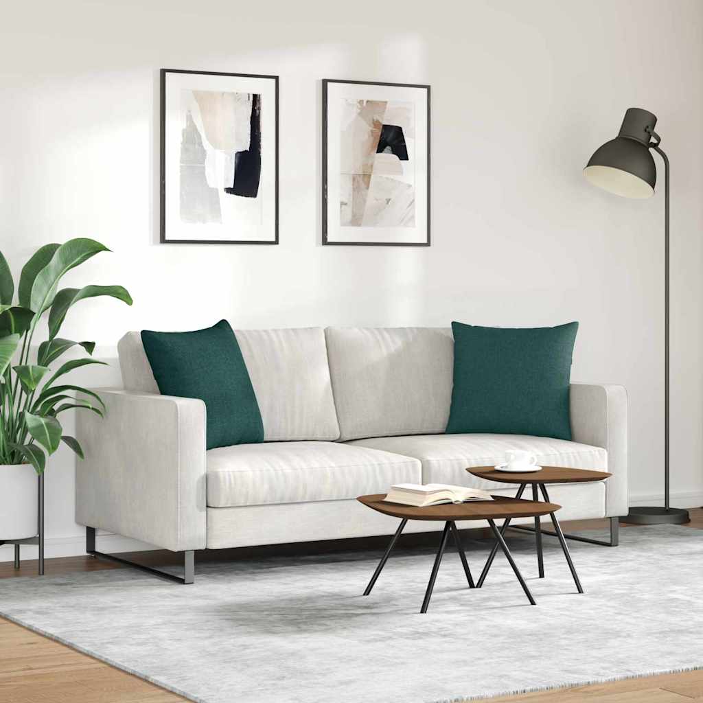 Μαξιλάρι Καναπέ 2 pcs Σκούρο Πράσινο 50 x 50 cm ύφασμα