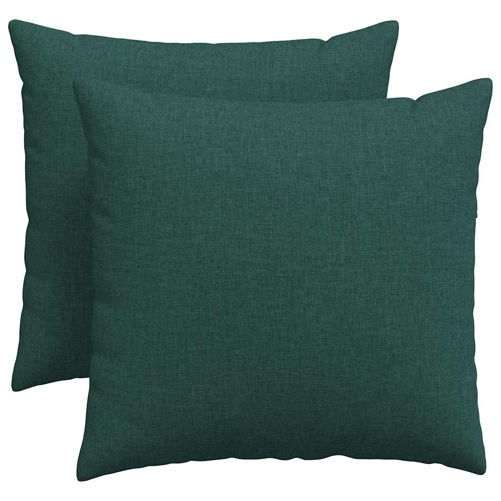 Μαξιλάρι Καναπέ 2 pcs Σκούρο Πράσινο 50 x 50 cm ύφασμα