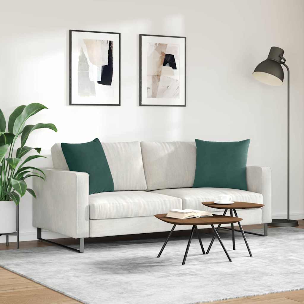 Μαξιλάρι Καναπέ 2 pcs Σκούρο Πράσινο 50 x 50 cm - Pakobazaar