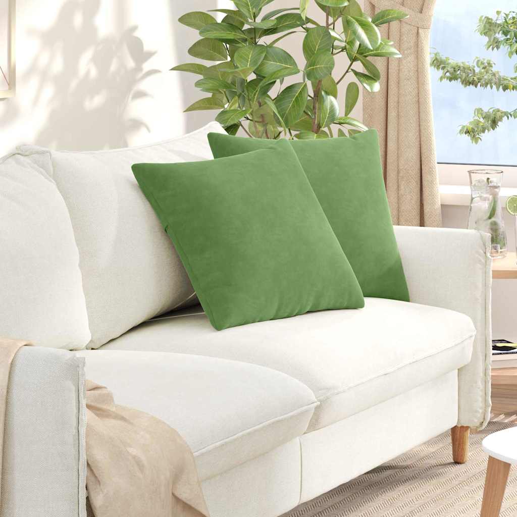 Μαξιλάρι Καναπέ 2 pcs Ανοιχτό Πράσινο 50 x 50 cm