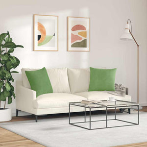 Μαξιλάρι Καναπέ 2 pcs Ανοιχτό Πράσινο 50 x 50 cm
