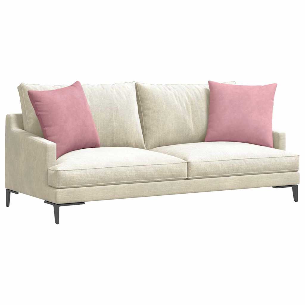 Μαξιλάρι Καναπέ 2 pcs Ροζ 50 x 50 cm Υφασμάτινο Κορντουρά