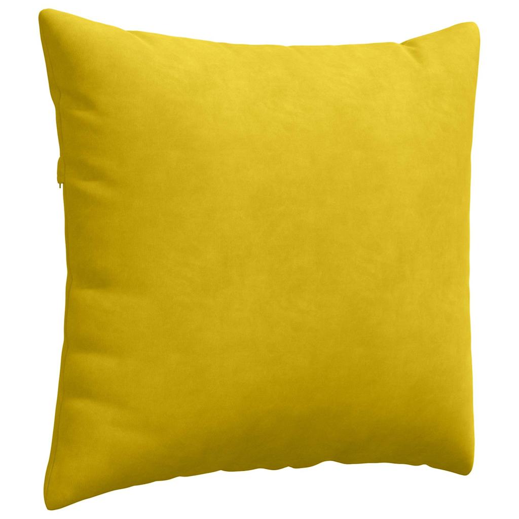 Μαξιλάρι Καναπέ 2 pcs Κίτρινο 50 x 50 cm Υφασμάτινο Κορντουρά