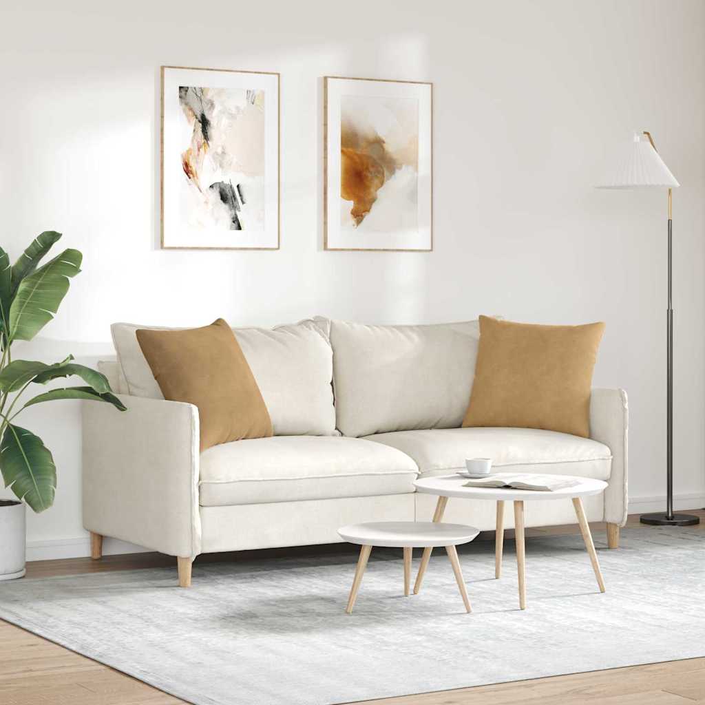 Μαξιλάρι Καναπέ 2 pcs Καφέ 50 x 50 cm Υφασμάτινο Κορντουρά