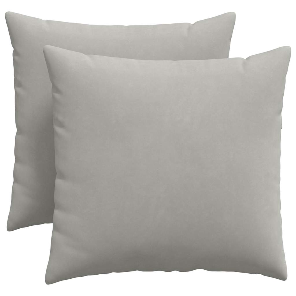 Μαξιλάρι Καναπέ 2 pcs Ανοιχτό γκρι 50 x 50 cm ύφασμα