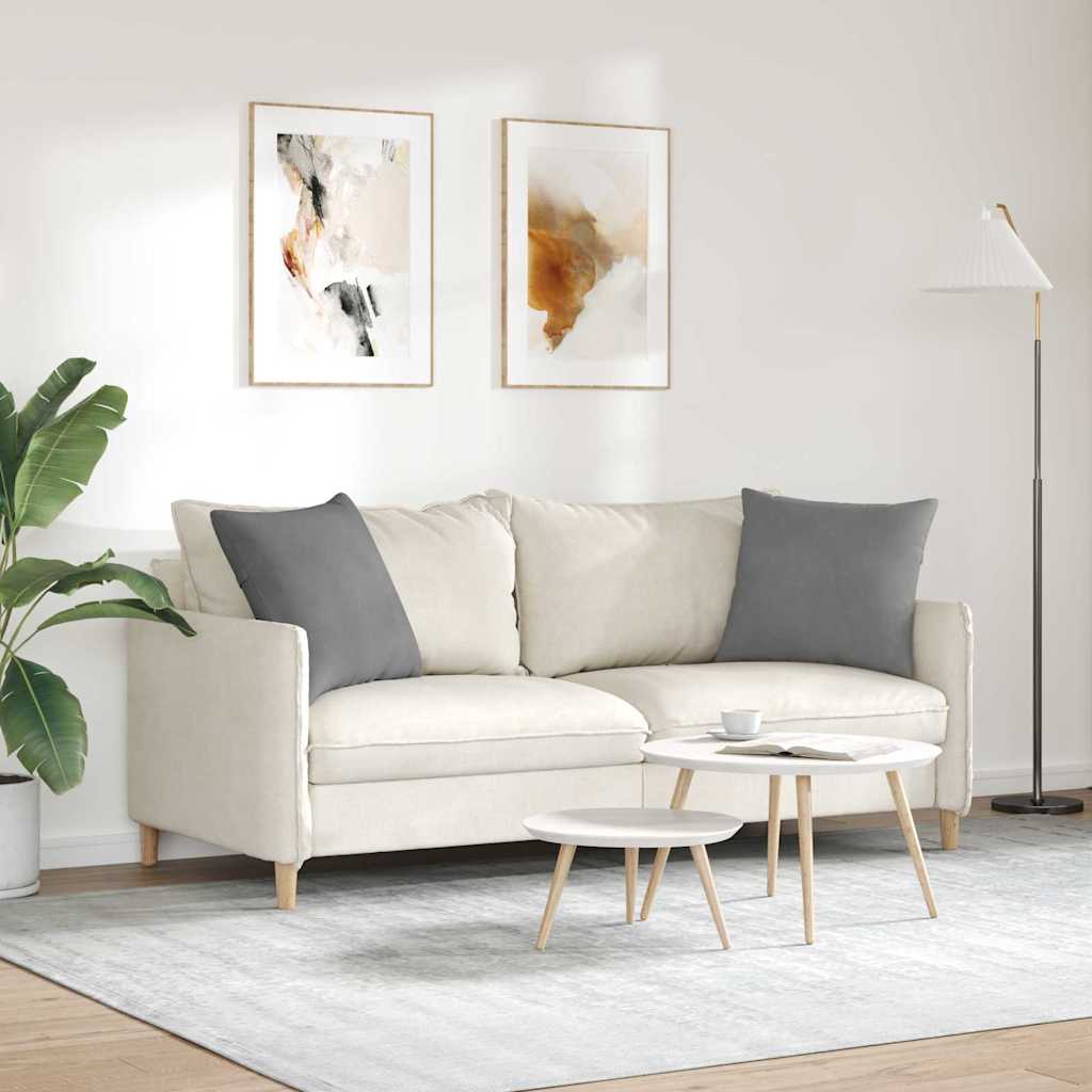 Μαξιλάρι Καναπέ 2 pcs Σκούρο Γκρι 50 x 50 cm ύφασμα