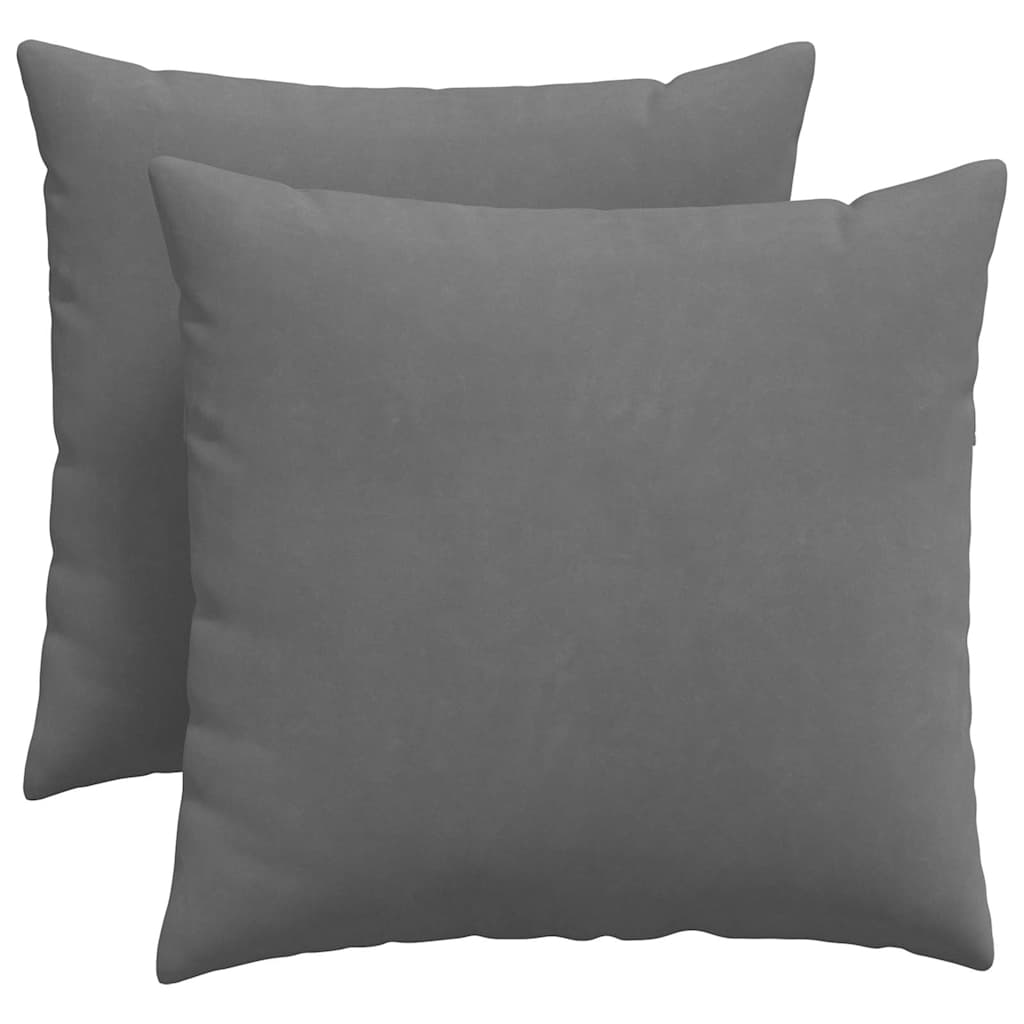 Μαξιλάρι Καναπέ 2 pcs Σκούρο Γκρι 50 x 50 cm ύφασμα