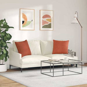 Μαξιλάρι Καναπέ 2 pcs Κόκκινο Πορτοκαλί 50 x 50 cm
