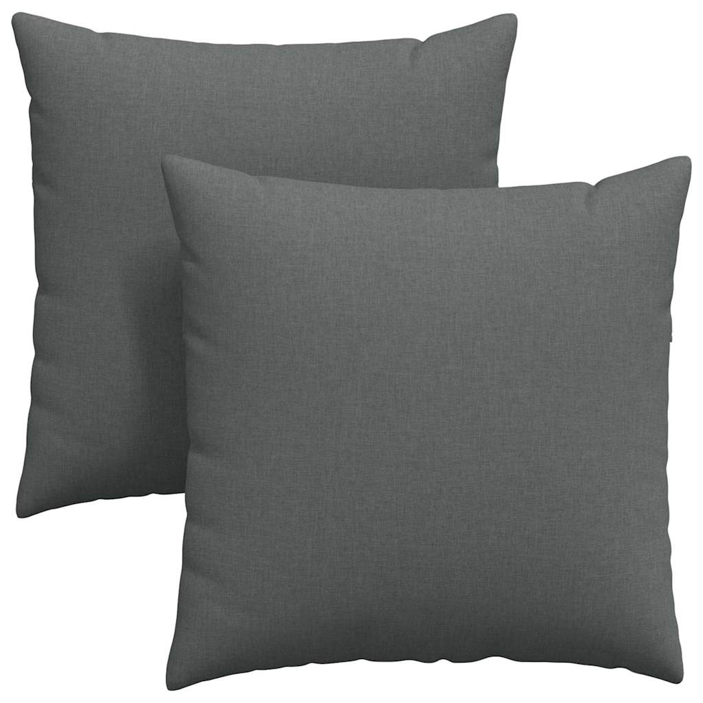 Μαξιλάρι Καναπέ 2 pcs Σκούρο Γκρι 60 x 60 cm ύφασμα - Pakobazaar