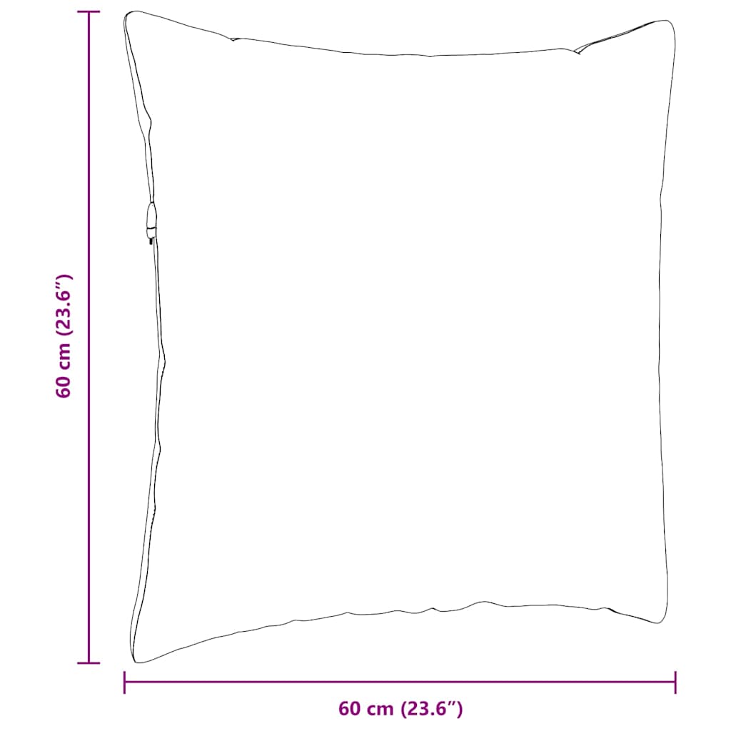 Μαξιλάρι Καναπέ 2 pcs Μαύρο 60 x 60 cm ύφασμα