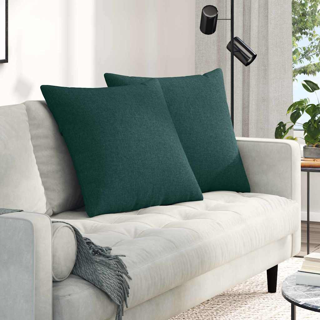 Μαξιλάρι Καναπέ 2 pcs Σκούρο Πράσινο 60 x 60 cm ύφασμα