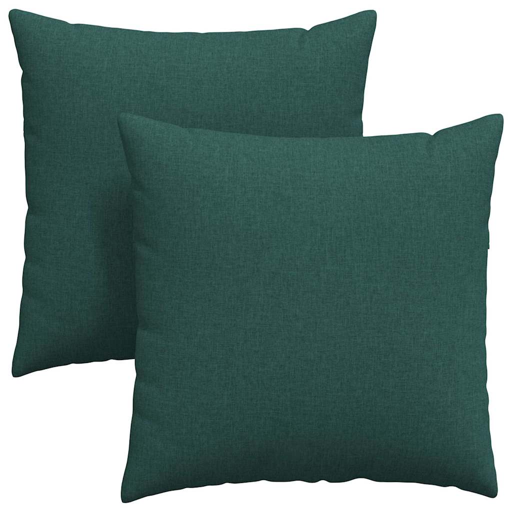 Μαξιλάρι Καναπέ 2 pcs Σκούρο Πράσινο 60 x 60 cm ύφασμα