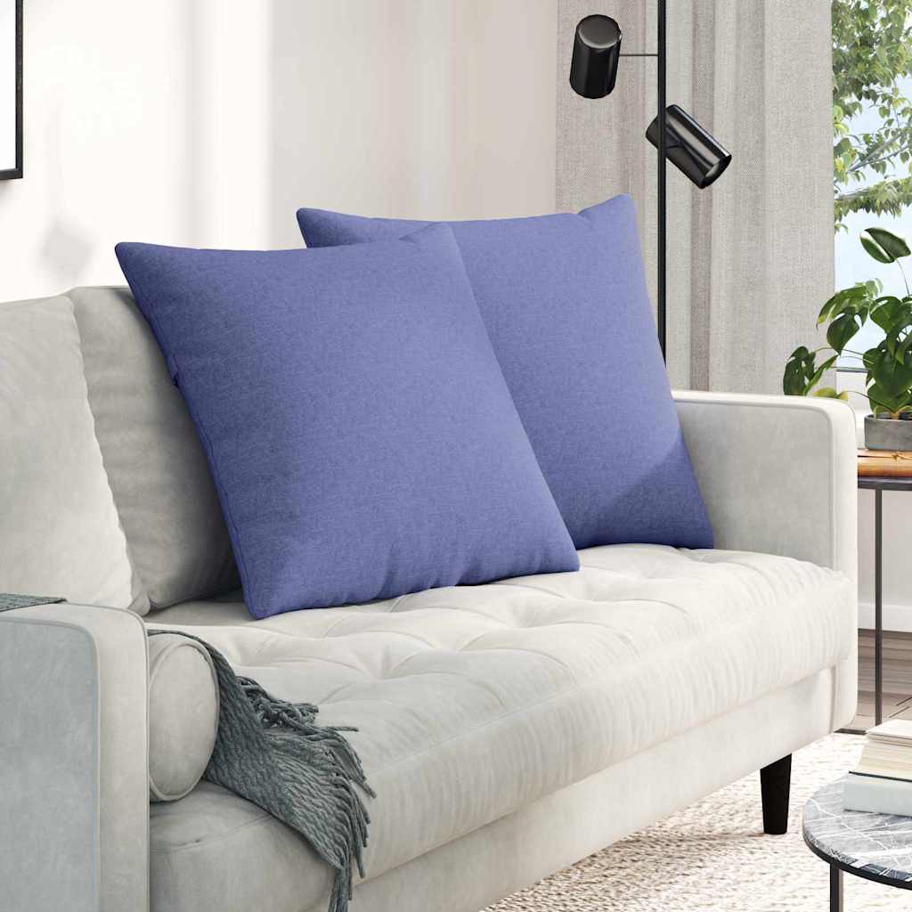 Μαξιλάρι Καναπέ 2 pcs Μπλε τζην 60 x 60 cm ύφασμα