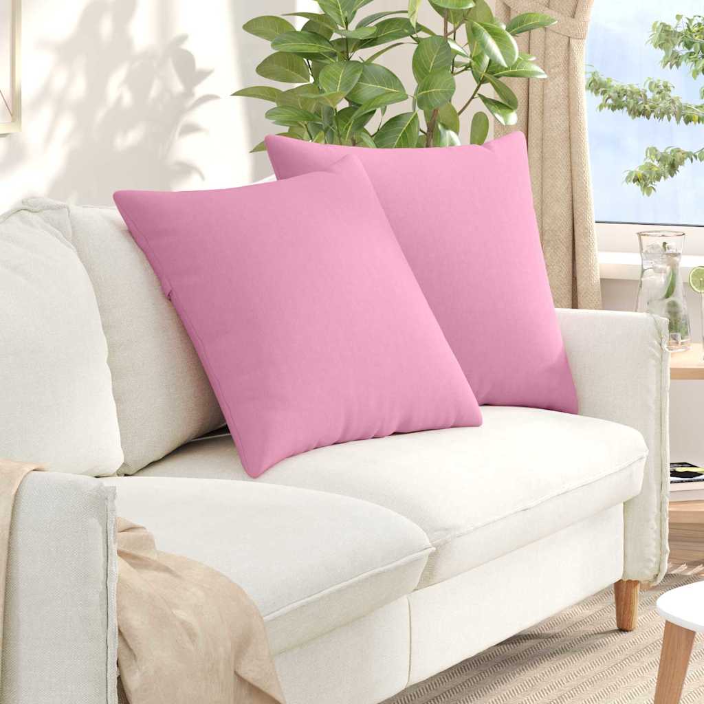 Μαξιλάρι Καναπέ 2 pcs Ροζ 60 x 60 cm ύφασμα