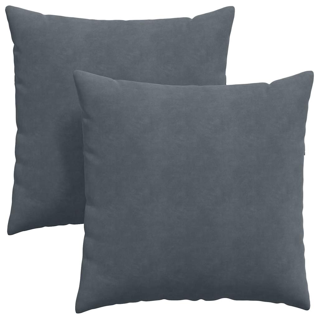 Μαξιλάρι Καναπέ 2 pcs Σκούρο Γκρι 60 x 60 cm