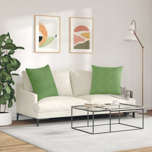 Μαξιλάρι Καναπέ 2 pcs Ανοιχτό Πράσινο 60 x 60 cm