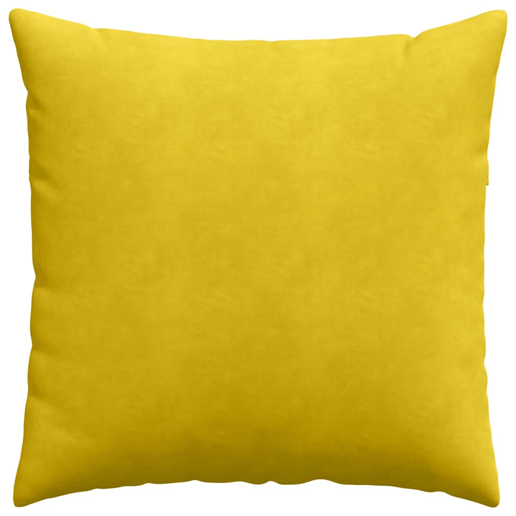 Μαξιλάρι Καναπέ 2 pcs Κίτρινο 60 x 60 cm Υφασμάτινο Κορντουρά