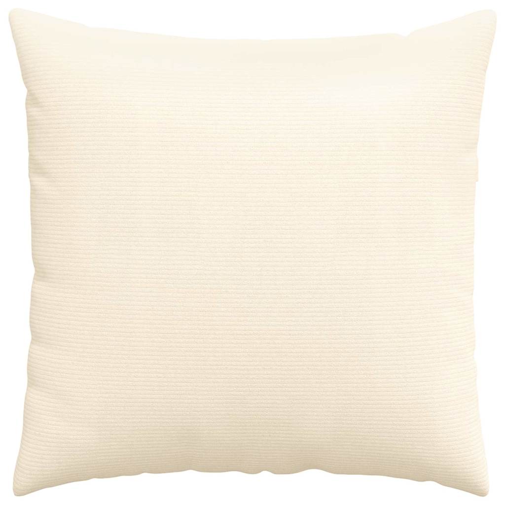 Μαξιλάρι Καναπέ 2 pcs Κρεμ 60 x 60 cm Υφασμάτινο Κορντουρά