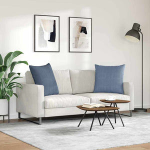Μαξιλάρι Καναπέ 2 pcs Μπλε 60 x 60 cm Υφασμάτινο Κορντουρά
