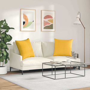 Μαξιλάρι Καναπέ 2 pcs Απαλό Κίτρινο 60 x 60 cm