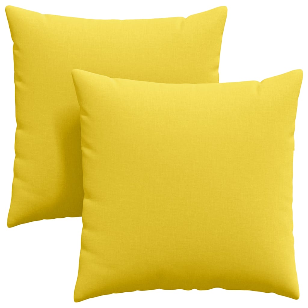Μαξιλάρι Καναπέ 2 pcs Απαλό Κίτρινο 80 x 80 cm ύφασμα