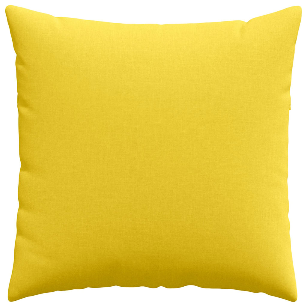 Μαξιλάρι Καναπέ 2 pcs Απαλό Κίτρινο 80 x 80 cm ύφασμα