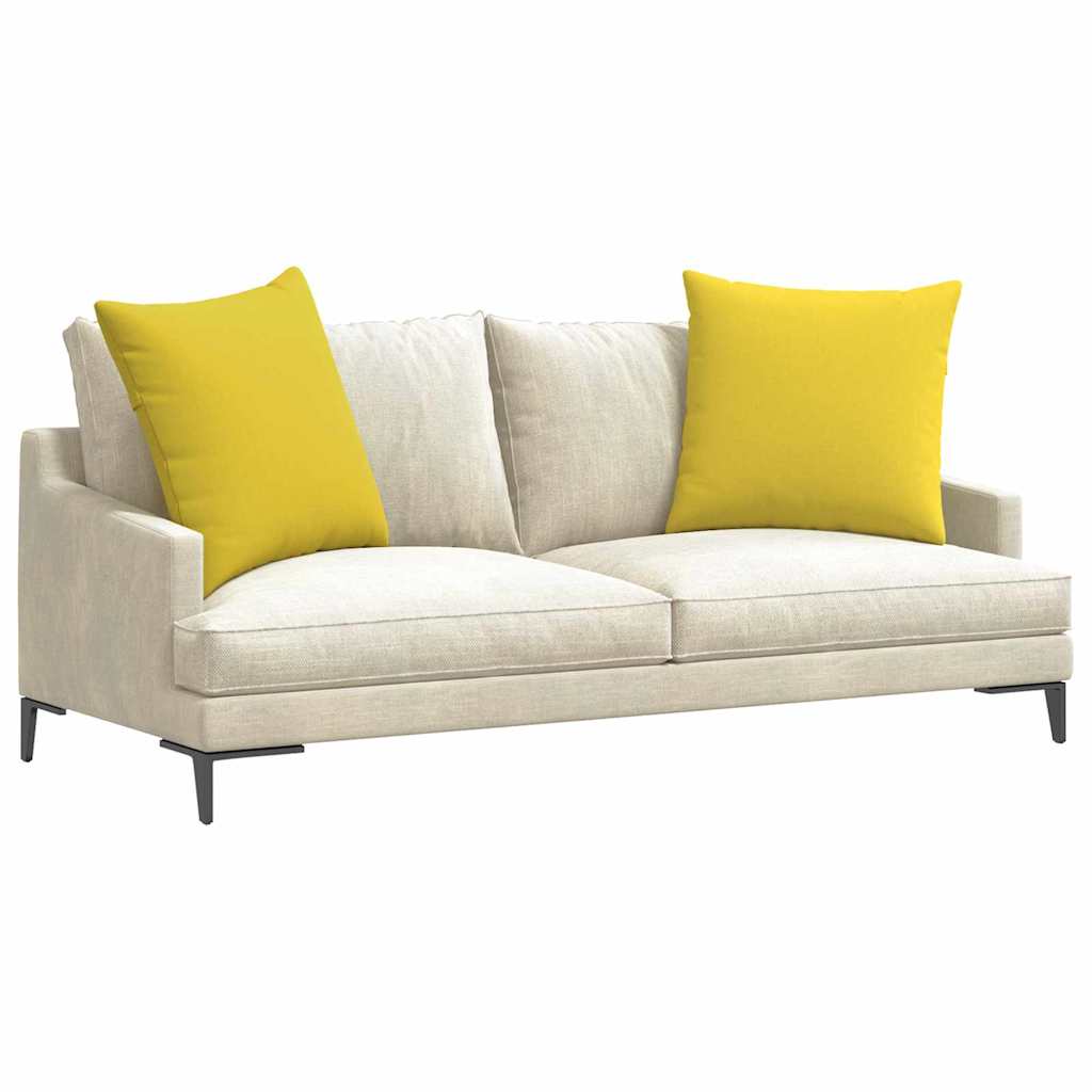 Μαξιλάρι Καναπέ 2 pcs Απαλό Κίτρινο 80 x 80 cm ύφασμα