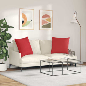 Μαξιλάρι Καναπέ 2 τμχ. ύφασμα Κόκκινο 80 x 80 cm