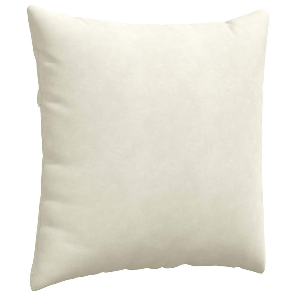Μαξιλάρι Καναπέ 2 pcs Κρεμ 80 x 80 cm Υφασμάτινο Κορντουρά