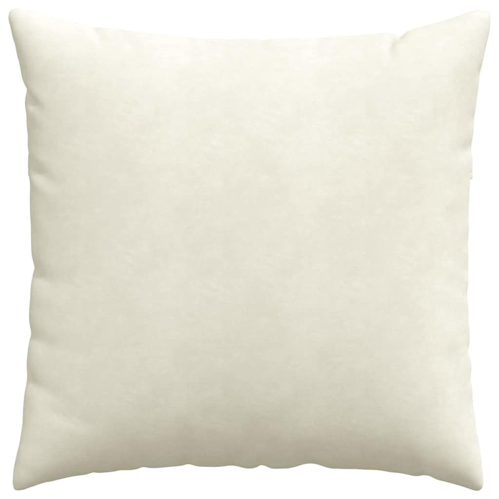 Μαξιλάρι Καναπέ 2 pcs Κρεμ 80 x 80 cm Υφασμάτινο Κορντουρά
