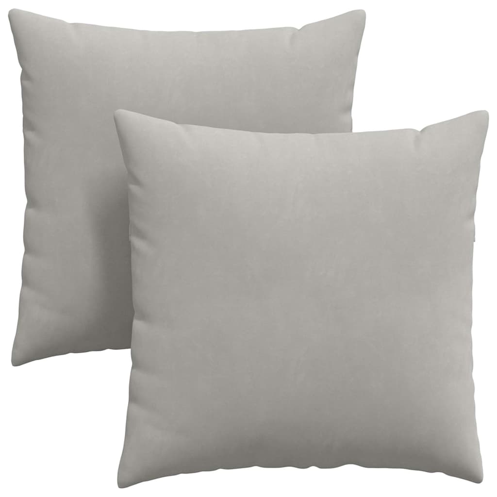 Μαξιλάρι Καναπέ 2 pcs Ανοιχτό γκρι 80 x 80 cm ύφασμα