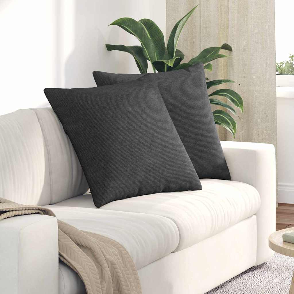 Μαξιλάρι Καναπέ 2 pcs Σκούρο Γκρι 80 x 80 cm