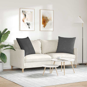 Μαξιλάρι Καναπέ 2 pcs Σκούρο Γκρι 80 x 80 cm