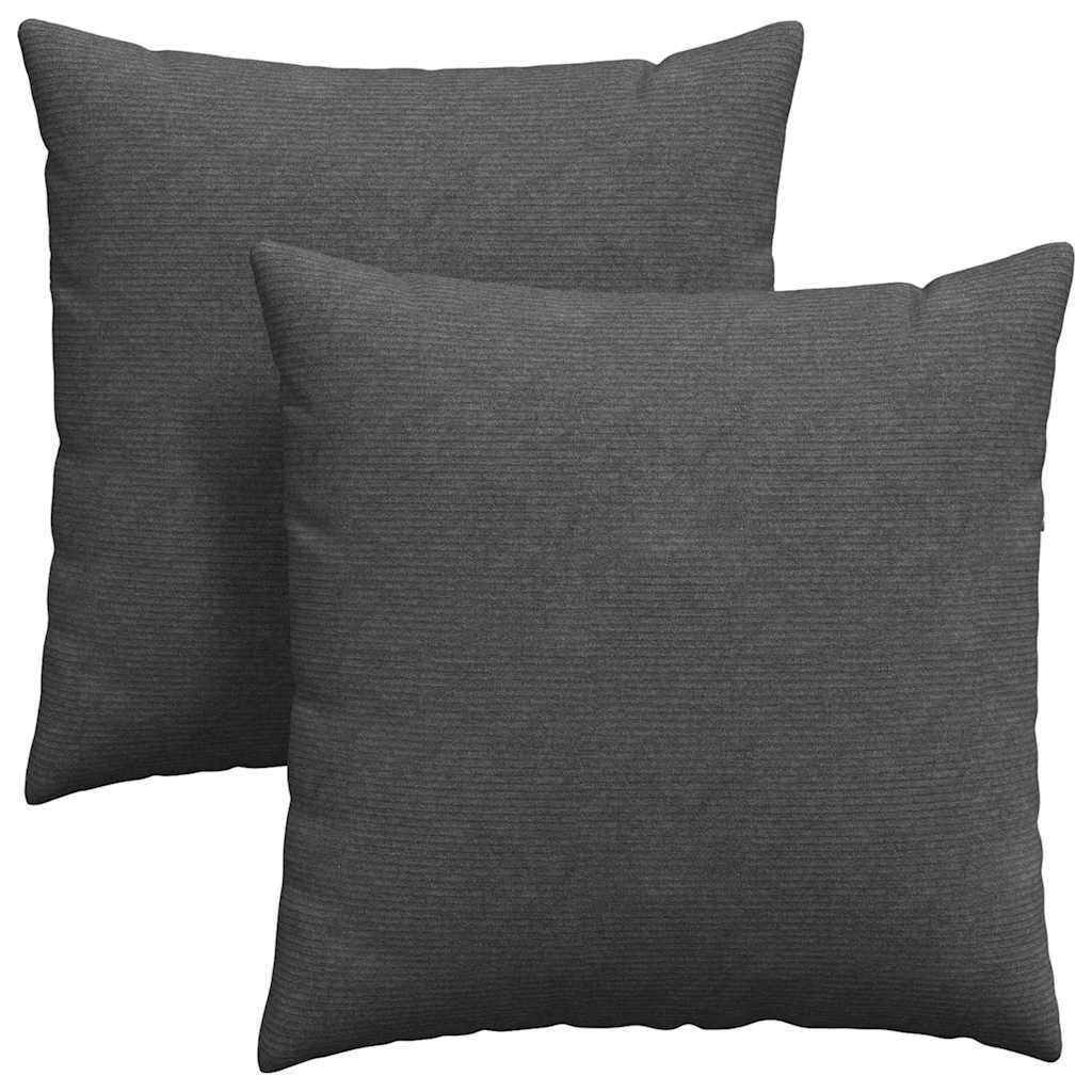 Μαξιλάρι Καναπέ 2 pcs Σκούρο Γκρι 80 x 80 cm