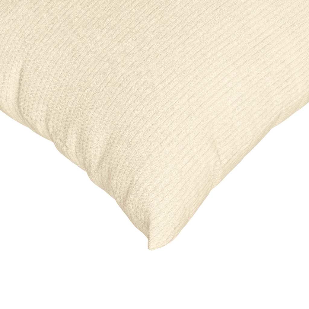 Μαξιλάρι Καναπέ 2 pcs Κρεμ 80 x 80 cm Υφασμάτινο Κορντουρά