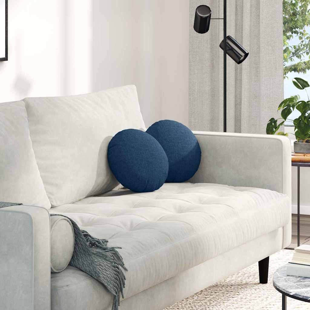 Μαξιλάρια καθισμάτων 2 pcs Μπλε Ø30 x 13 εκ ύφασμα