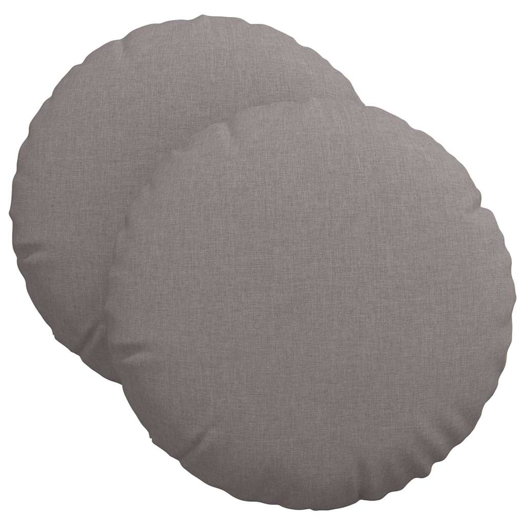 Μαξιλάρια καθισμάτων 2 pcs Taupe Ø40 x 13 εκ ύφασμα