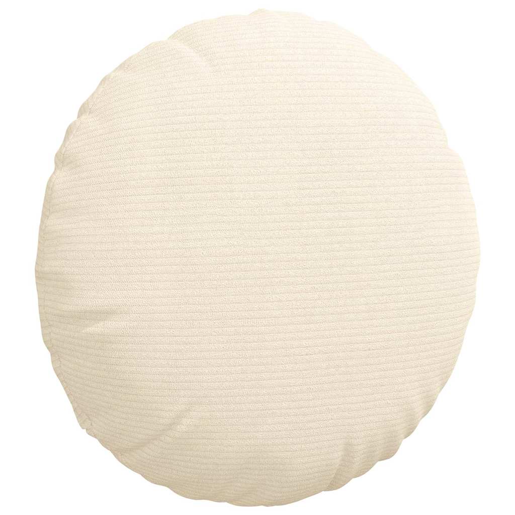 Μαξιλάρια καθισμάτων 2 pcs Κρεμ Ø 40 cm Υφασμάτινο Κορντουρά