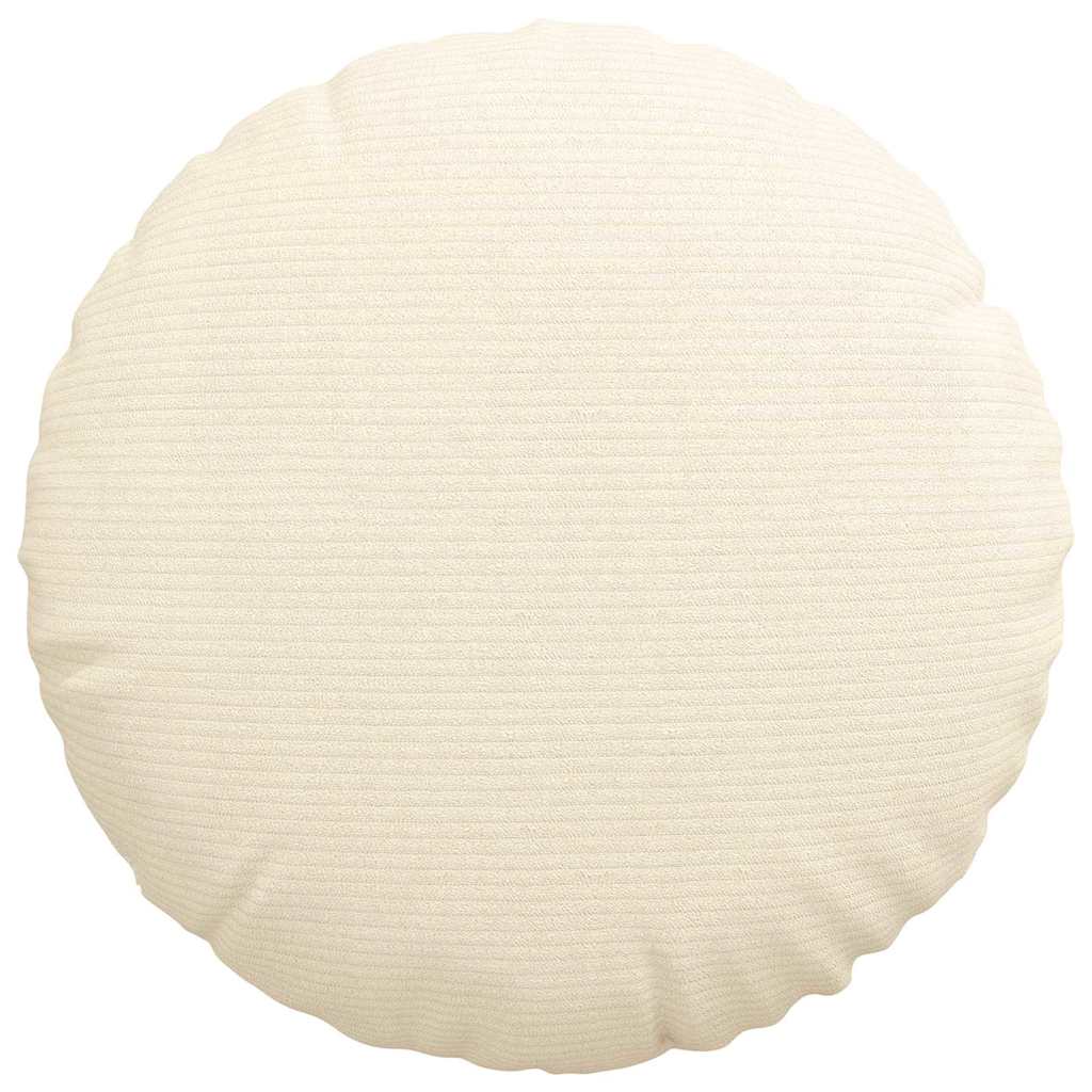 Μαξιλάρια καθισμάτων 2 pcs Κρεμ Ø 40 cm Υφασμάτινο Κορντουρά