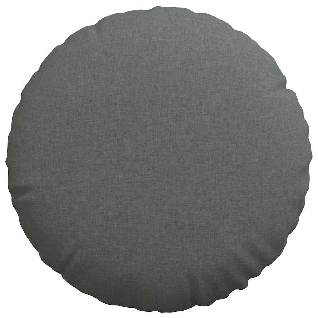 Μαξιλάρια καθισμάτων 2 pcs Σκούρο Γκρι Ø50 x 19 εκ ύφασμα