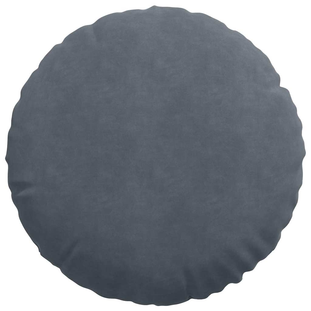 Μαξιλάρια καθισμάτων 2 pcs Σκούρο Γκρι Ø50 x 19 εκ Βελούδο