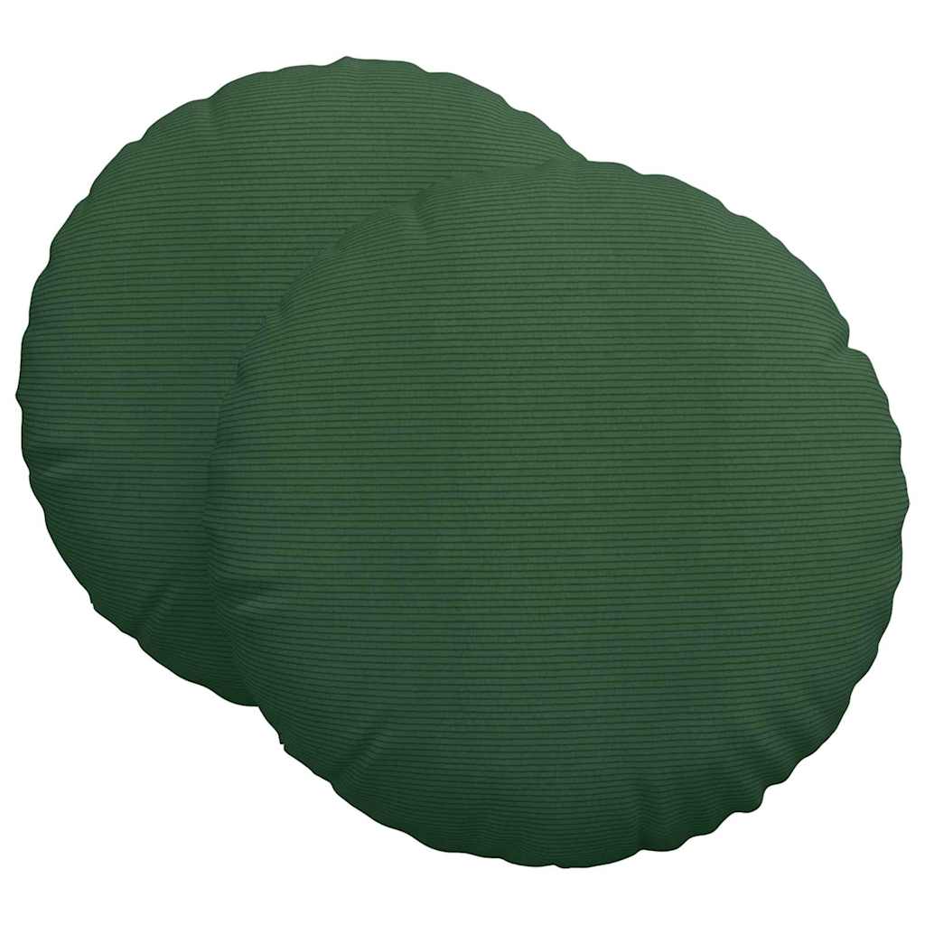 Μαξιλάρια καθισμάτων 2 pcs Σκούρο Πράσινο Ø60 x 21 εκ