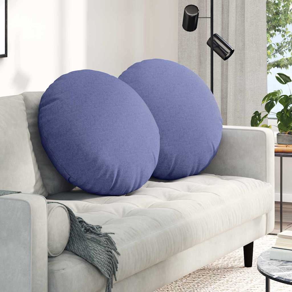 Μαξιλάρια καθισμάτων 2 pcs Μπλε τζην Ø80 x 29 εκ ύφασμα