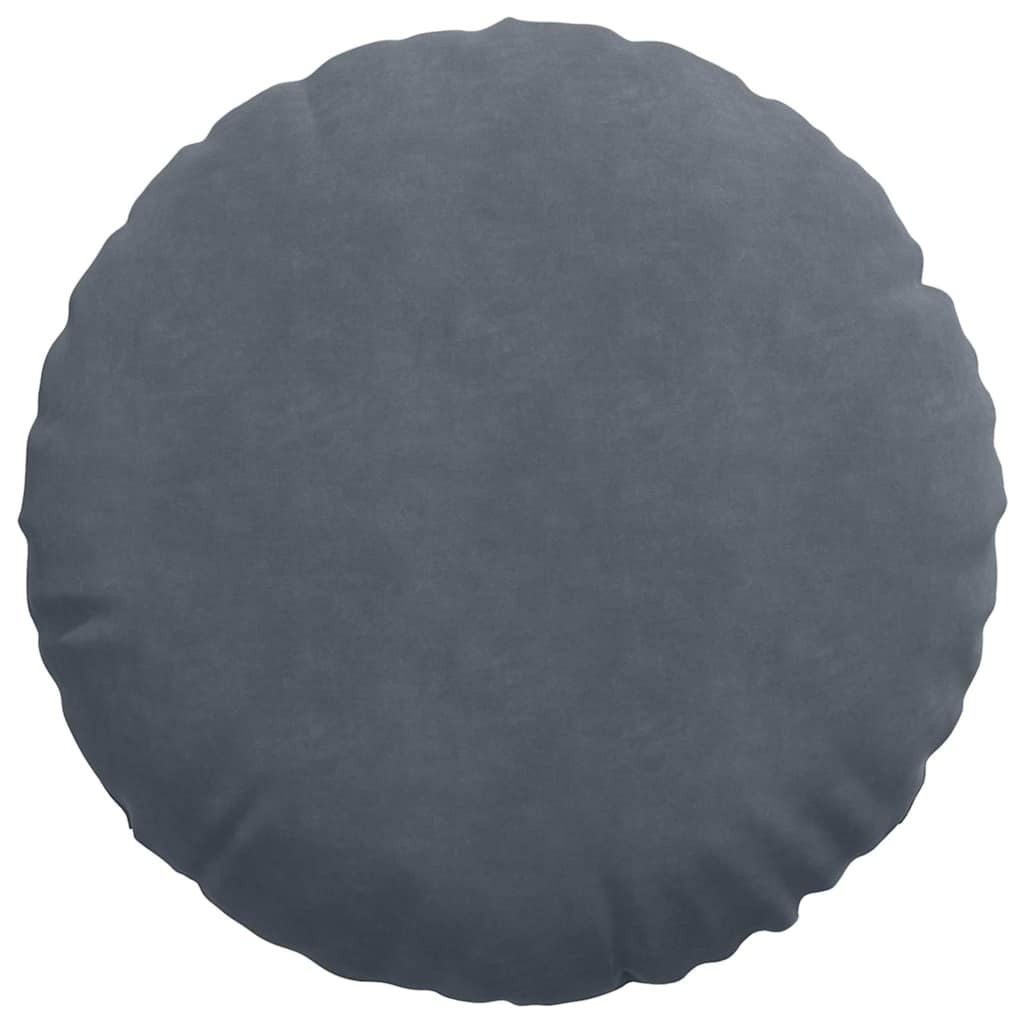 Μαξιλάρια καθισμάτων 2 pcs Σκούρο Γκρι Ø 40 x 13 εκ. Βελούδο