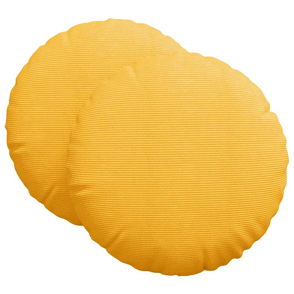 Μαξιλάρια καθισμάτων 2 pcs Απαλό Κίτρινο Ø 80 cm